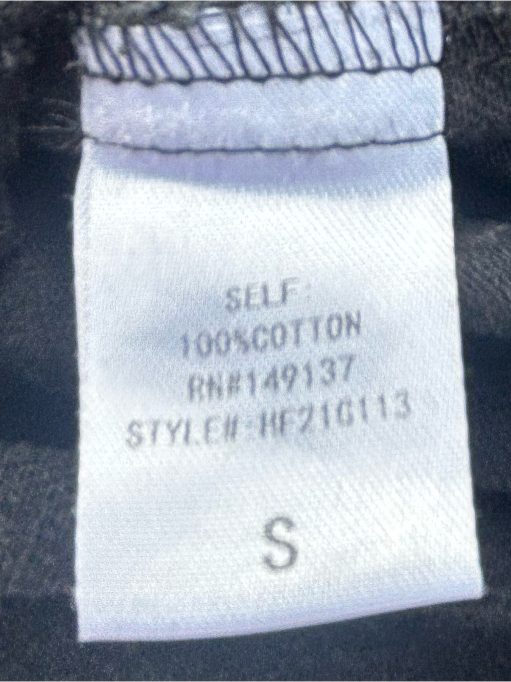 HYFVE Black Denim Tunic Shirt Dress Distressed Button Front Size S - Picture 4 of 7